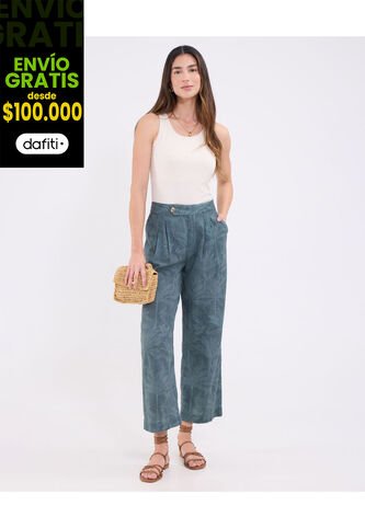 Pantalón Para Mujer Moda Color Verde Marca Patprimo #30072009 Patprimo