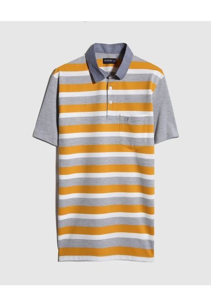 Polo Para Hombre Cuello Maquina Con Bolsillo Color Gris  Marca Patprimo #44112600