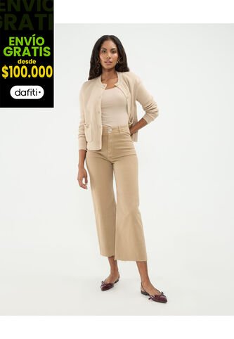 Jean Para Mujer Culotte Color Café Marca Patprimo #30160461 Patprimo