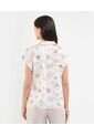 Blusa Satinada Estampada  Para Mujer Crudo Patprimo de Patprimo