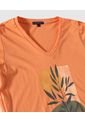 Camiseta Mujer Patprimo M/C Naranja Algodón de Patprimo