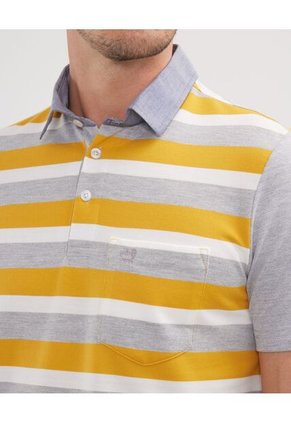 Polo Para Hombre Cuello Maquina Con Bolsillo Color Gris  Marca Patprimo #44112600