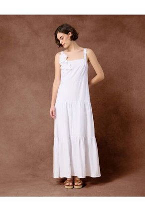 Vestido  Para Mujer M/Sisa Largo Color Blanco Marca Patprimo #30171094