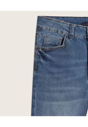 Jean Skinny Tiro Medio  Para Mujer Azul Patprimo