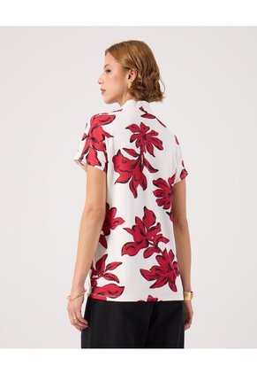 Camiseta Para Mujer Manga Corta Cuello V Color Rojo Marca Patprimo #30093851