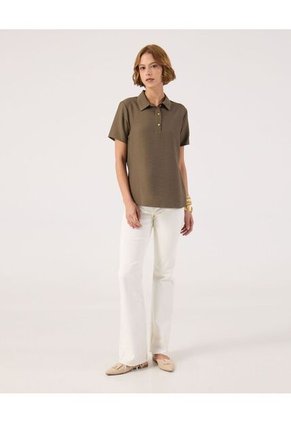 Blusa Para Mujer Manga Corta Color Verde Marca Patprimo #30123605