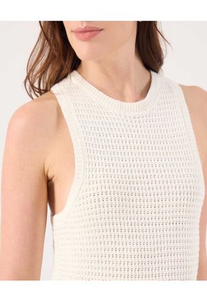 Camiseta Para Mujer Manga Sisa Cuello Redondo Color Crema Marca Patprimo #30093768