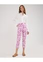 Pantalón Capri  Estampado  Para Mujer Rosa Patprimo de Patprimo