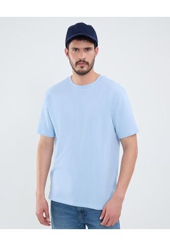 Camiseta Para Hombre Manga Corta Cuello Redondo Color Azul Marca Patprimo #44090938 Patprimo