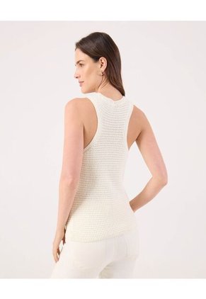 Camiseta Para Mujer Manga Sisa Cuello Redondo Color Crema Marca Patprimo #30093768