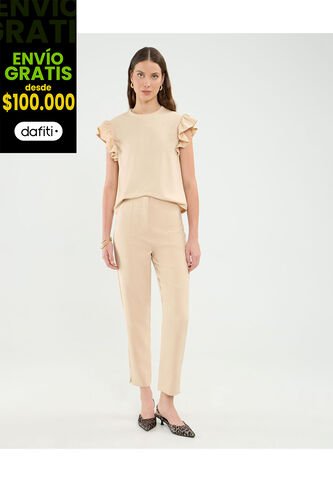 Pantalón Para Mujer Moda Color Crema Marca Patprimo #30071995 Patprimo