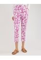 Pantalón Capri  Estampado  Para Mujer Rosa Patprimo de Patprimo