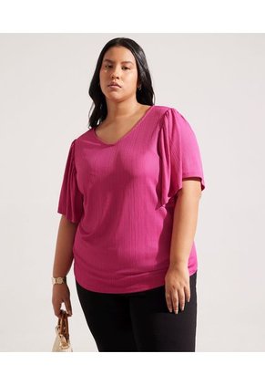 Camiseta Para Mujer Manga Corta Color Rosado Marca Patprimo #14091344