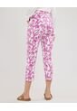 Pantalón Capri  Estampado  Para Mujer Rosa Patprimo de Patprimo