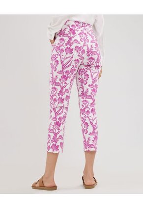 Pantalón Capri  Estampado  Para Mujer Rosa Patprimo
