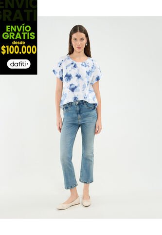 Jean Para Mujer Flare Color Azul Marca Patprimo #30160447 Patprimo