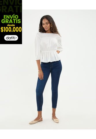 Jean Para Mujer Curvy Color Azul Marca Patprimo #30160454 Patprimo