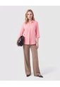 Blusa Camisera De Manga 3/4 Y Pliegue Mujer  Para Mujer Rosa Patprimo de Patprimo