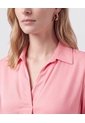 Blusa Camisera De Manga 3/4 Y Pliegue Mujer  Para Mujer Rosa Patprimo de Patprimo