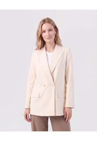 Blazer De Doble Botonadura Para Mujer  Para Mujer Beige Patprimo Patprimo