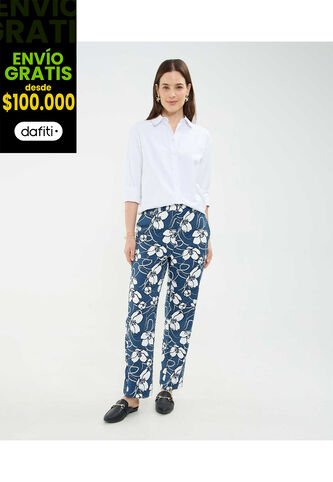 Pantalón Para Mujer Clasico Color Azul Marca Patprimo #30071961 Patprimo