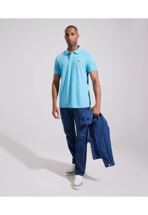 Polo Para Hombre Cuello Tejido Sin Bolsillo Color Azul  Marca Patprimo #44112316