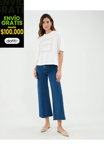 Jean Para Mujer Retro Color Azul Marca Patprimo #30160456 Patprimo