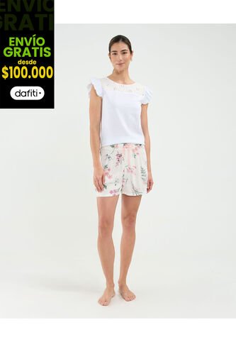 Pijama Para Mujer M/C P/C Color Blanco Marca Patprimo #30040297 Patprimo