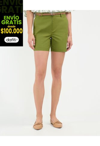 Bermuda Para Mujer  Color Verde Marca Patprimo #30100371 Patprimo