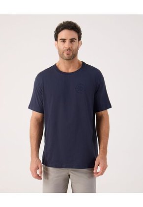 Camiseta Para Hombre Manga Corta Cuello Redondo Color Azul Marca Patprimo #44090939
