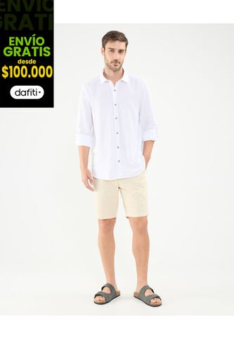 Bermuda Para Hombre  Color Beige Marca Patprimo #44100506 Patprimo