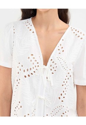 Blusa Para Mujer Manga Corta Color Blanco Marca Patprimo #30123333