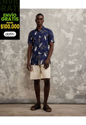 Bermuda Para Hombre  Color Beige Marca Patprimo #44100429 Patprimo