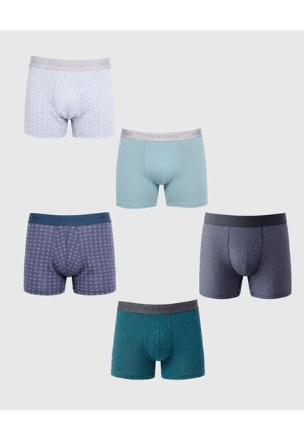 Boxer X5 Para Hombre Filete Medio Color Negro Marca Patprimo #44000539