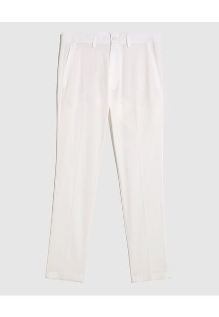 Pantalón Casual Corte Ajustado   Para Hombre Blanco Patprimo