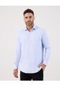 Camisa Formal De Manga Larga Con Bolsillo   Para Hombre Azul Patprimo de Patprimo