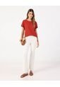 Blusa De Corte Recto Con Manga Rodada  Para Mujer Naranja Patprimo de Patprimo