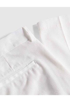 Pantalón Casual Corte Ajustado   Para Hombre Blanco Patprimo