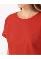 Blusa De Corte Recto Con Manga Rodada  Para Mujer Naranja Patprimo de Patprimo