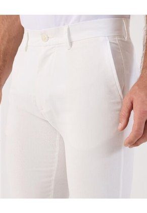 Pantalón Casual Corte Ajustado   Para Hombre Blanco Patprimo