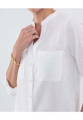 Blusa Manga Larga   Para Mujer Blanco Patprimo