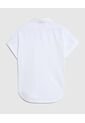 Camisa Unicolor De Manga Corta   Para Mujer Blanco Patprimo de Patprimo