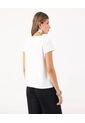 Camiseta Texturizada Con Cuello En V   Para Mujer Blanco Patprimo de Patprimo
