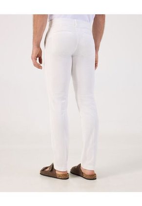 Pantalón Casual Corte Ajustado   Para Hombre Blanco Patprimo