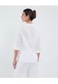 Blusa Manga Larga   Para Mujer Blanco Patprimo de Patprimo