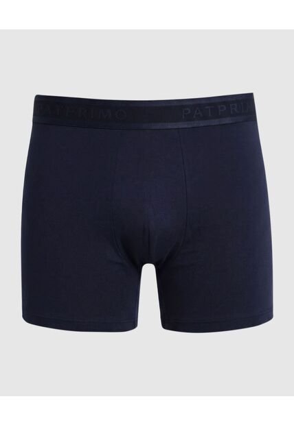 Bóxer Medio Unicolor  X1 Para Hombre Azul Patprimo