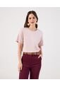 Camiseta  Para Mujer Manga Corta Cuello Redondo Color Rosa Marca Patprimo #30093903 de Patprimo