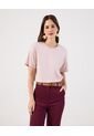 Camiseta  Para Mujer Manga Corta Cuello Redondo Color Rosa Marca Patprimo #30093903 de Patprimo