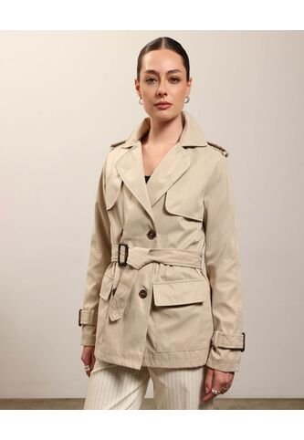 Chaqueta Para Mujer Trench Color Crema Marca Patprimo #30080567 Patprimo