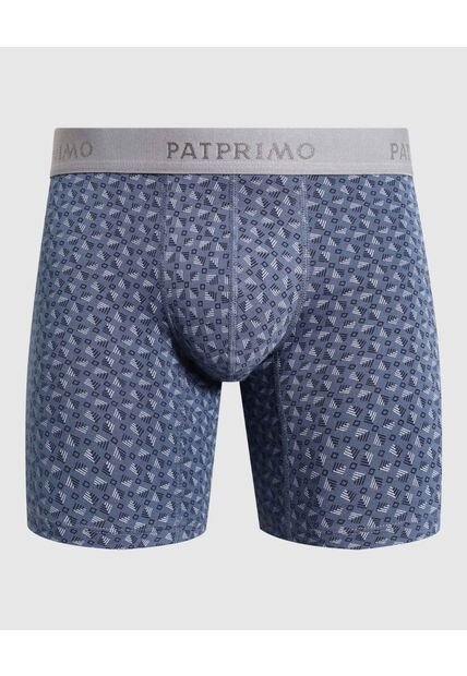 Bóxer Medio Con Estampado  X1 Para Hombre Azul Patprimo